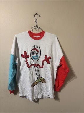 Unisex Disney spirit jersey Forky sz XS Toy Story color block long sleeve